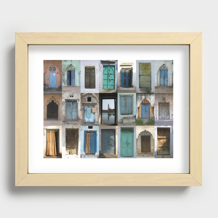INDIA - Doors of India Recessed Framed Print
