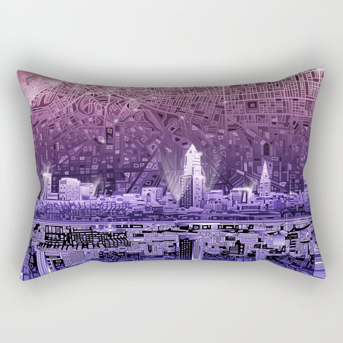 cleveland city skyline Rectangular Pillow