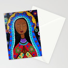 Mexican Folk Art Virgin Guadalupe Painting Stationery Cards