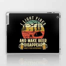 Light Fires And Make Beer Disappear Funny Laptop Skin