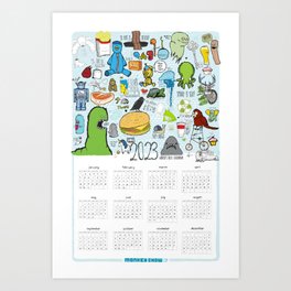 2023 Monkey Chow Calendar Art Print