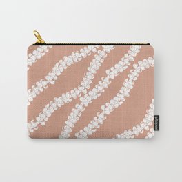 Puakenikeni single lei art on Coral Dust Carry-All Pouch