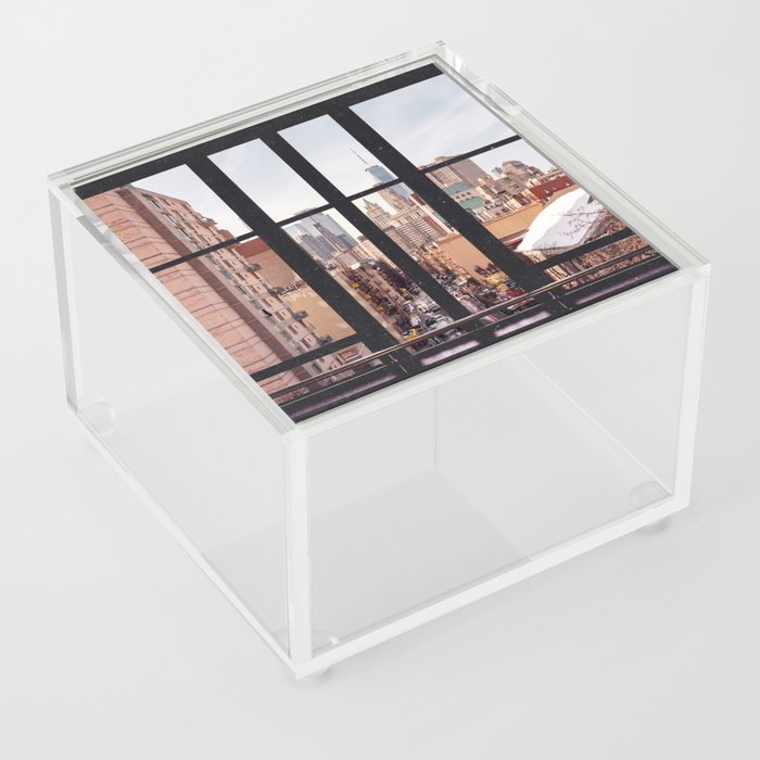 New York City Window Winter Acrylic Box