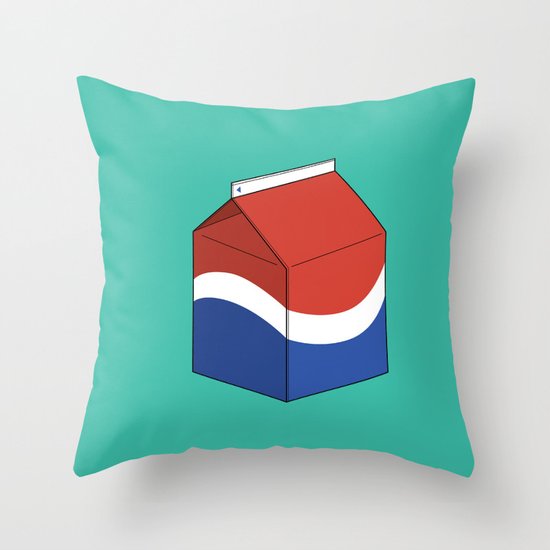 Pepsi in a box Throw Pillow