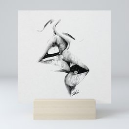 Universe kiss. Mini Art Print