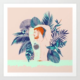 Tropical boy Art Print