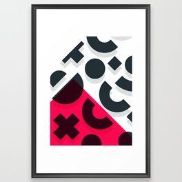 Minimal Abstract Art Pattern Geometric Framed Art Print