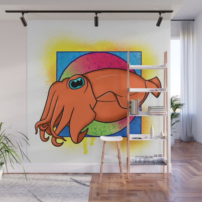 The Cuttlefish Graffiti Artist Wall Mural By Johncheshire Society6