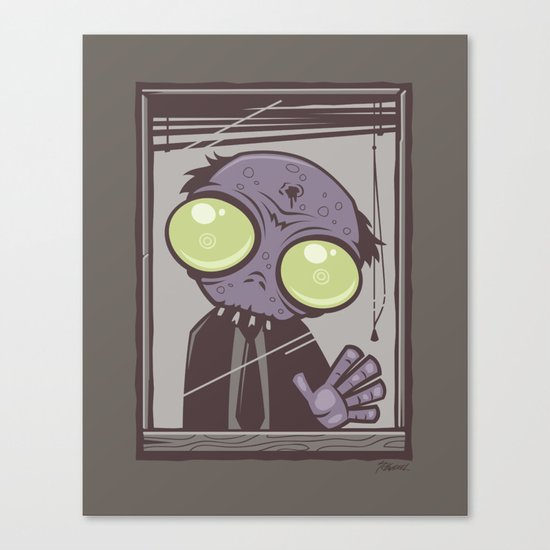 Office Zombie Canvas Print