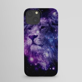 leo lion purple blue iPhone Case