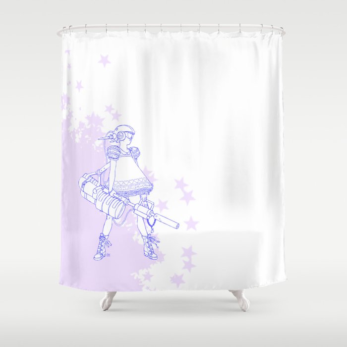 Cute gun Shower Curtain