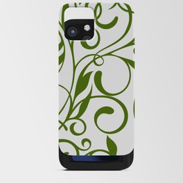Green Ornamental Vines With Leaves iPhone Card Case