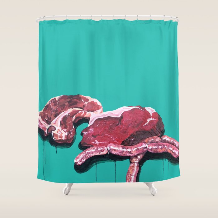 Meat Time Shower Curtain By Tessgivnish Society6
