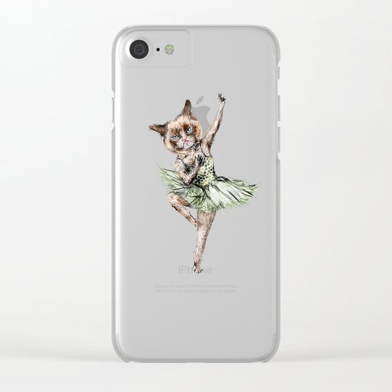 Siamese Ballerina in Cat Ballet Clear iPhone Case