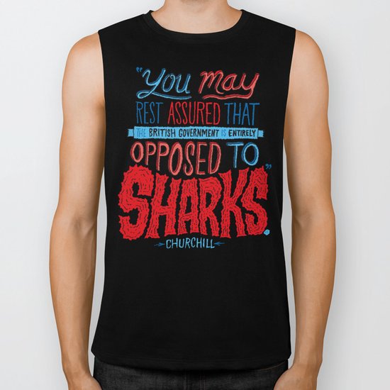 Opposed to Sharks Biker Tank