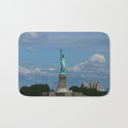 Lady Liberty Bath Mat | Digital, Newyorkcity, Art, Color, Hudsonriver, Statue, Famousstatue, Christianeschulze, Wallart, Photoart 