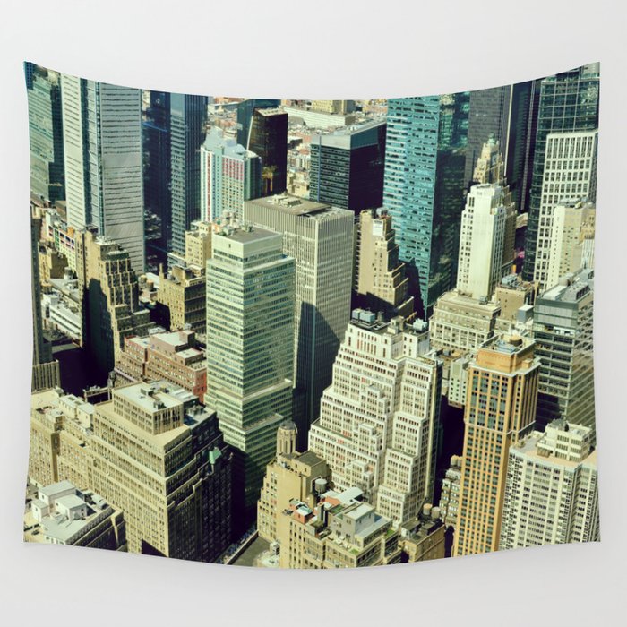 Manhattan skyscrapers - NYC Travel Photography Wall Tapestry