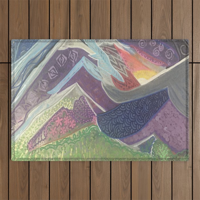 The Hills are Alive With Color Outdoor Rug