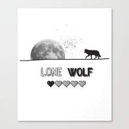 Lone Wolf | Lonely Wolf 1 Heart Canvas Print