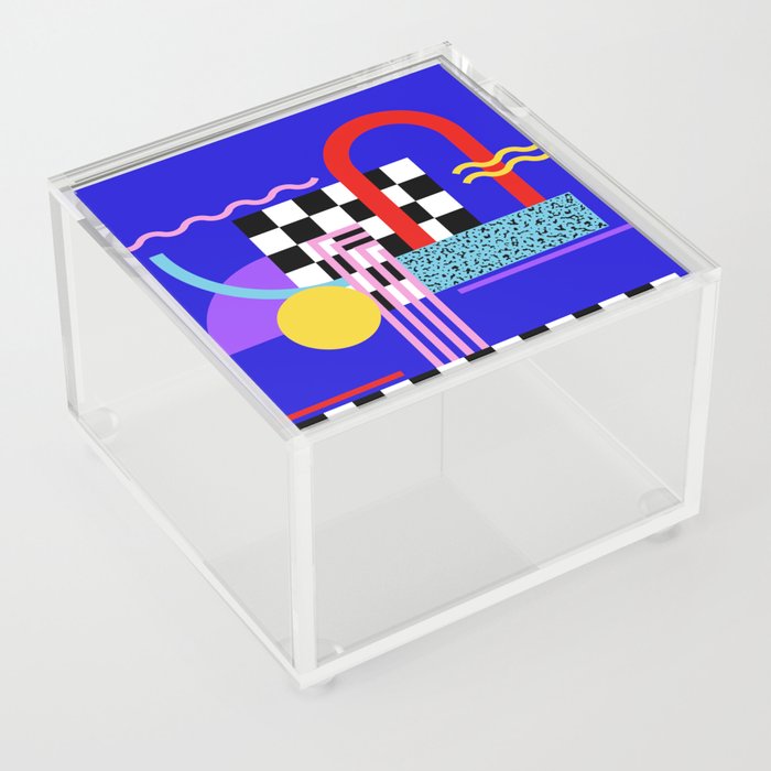 Memphis pattern 109 - 80s / 90s Retro Acrylic Box