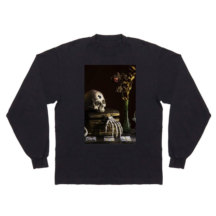 Vanitas, Memento Mori, Macabre Halloween Photo Long Sleeve T Shirt