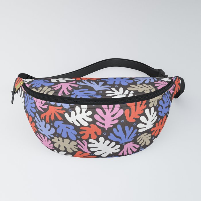 Abstract Playful Leaves Pattern Fanny Pack