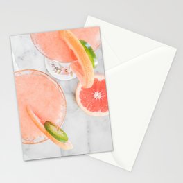 Refreshing Pink Summer Cocktail Stationery Card