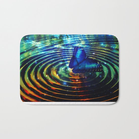 The Butterfly Effect in Blue Bath Mat