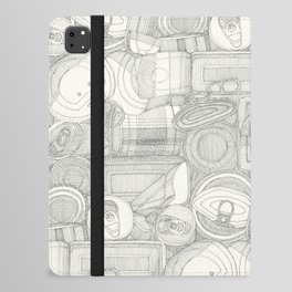 tin cans pewter natural iPad Folio Case