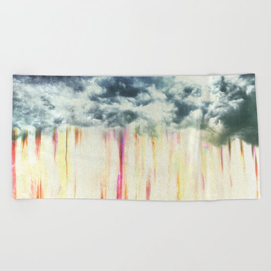 Let it rain on me Beach Towel