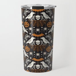 All Hallows' Eve - Black Orange Halloween Travel Mug