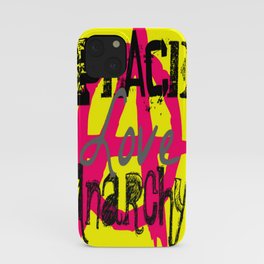 Peace Love Anarchy iPhone Case