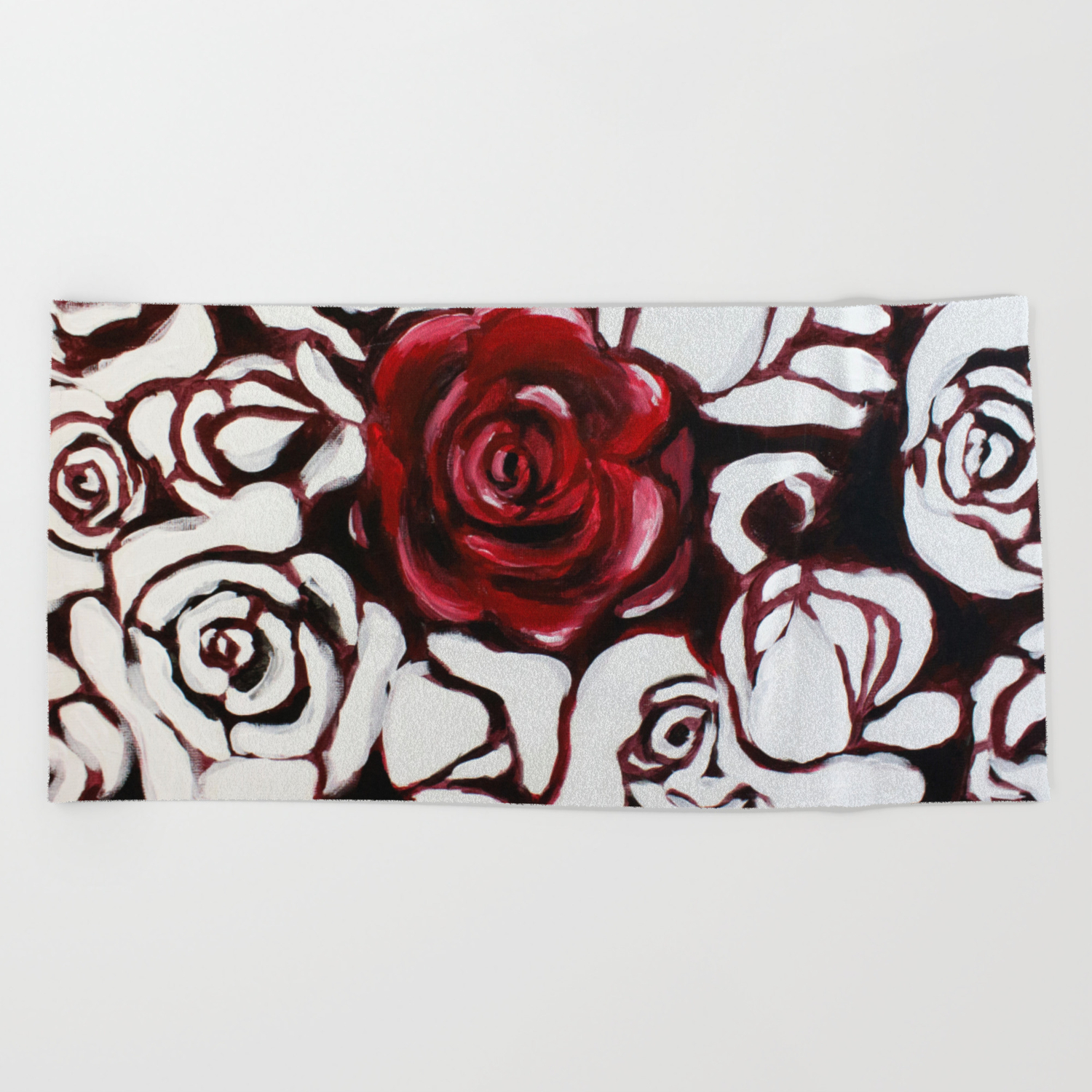 War Of Roses Painting Beach Towel By Thesavagecollective Society6