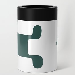 3 (White & Dark Green Number) Can Cooler