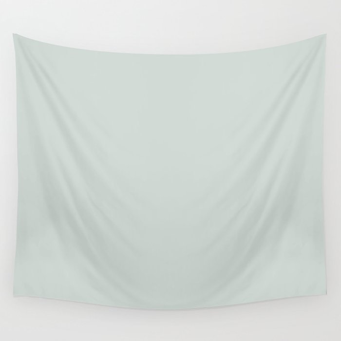 Light Gray Solid Color Pantone Blue Flower 12-5403 TCX Shades of Blue-green Hues Wall Tapestry