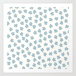Ditsy Blue Floral Art Print