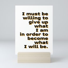 I must be willing to give up - Albert Einstein Quote - Literature - Typography Print Mini Art Print