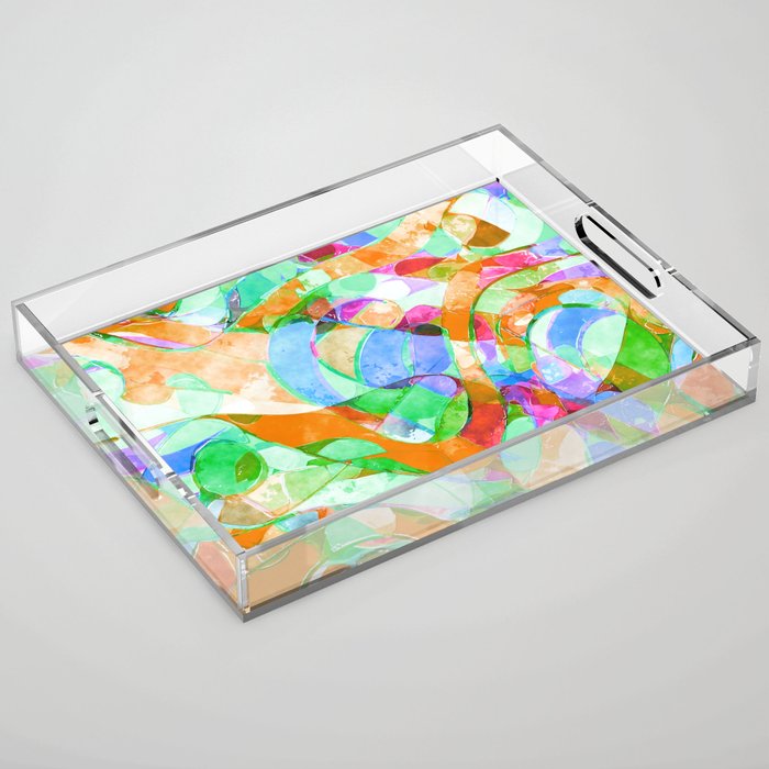 Bright Abstract 5 Acrylic Tray