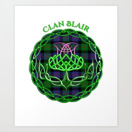  Blair Scottish Tartan Celtic Thistle Art Print | Plaid, Blairtartan, Clantartan, Graphicdesign, Scottishtartan, Scotland, Scottishclan, Scottishfamily 