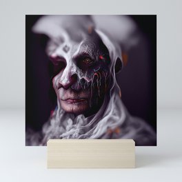 Scary ghost face #4 | AI fantasy art Mini Art Print