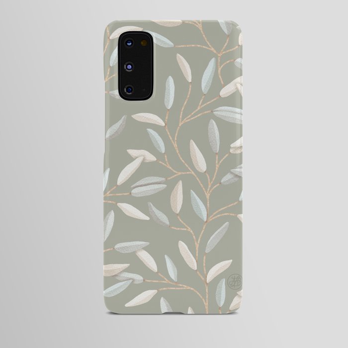 Botanical Leaves 02 green Android Case