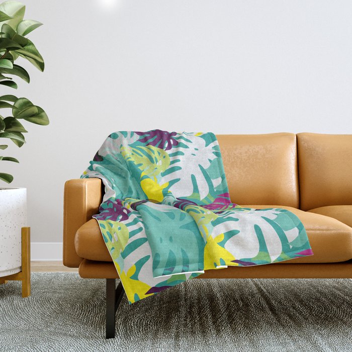 Monstera throw blanket 2025