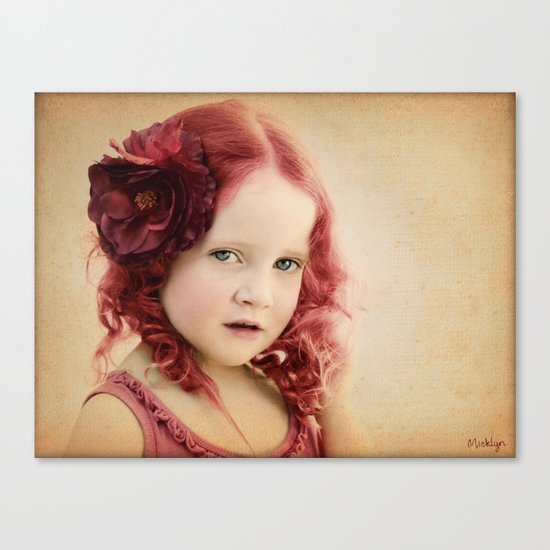 Mila as a Vintage Rose Canvas Print