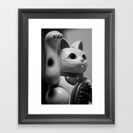 Meneki-neko Beckoning Cat  Framed Art Print