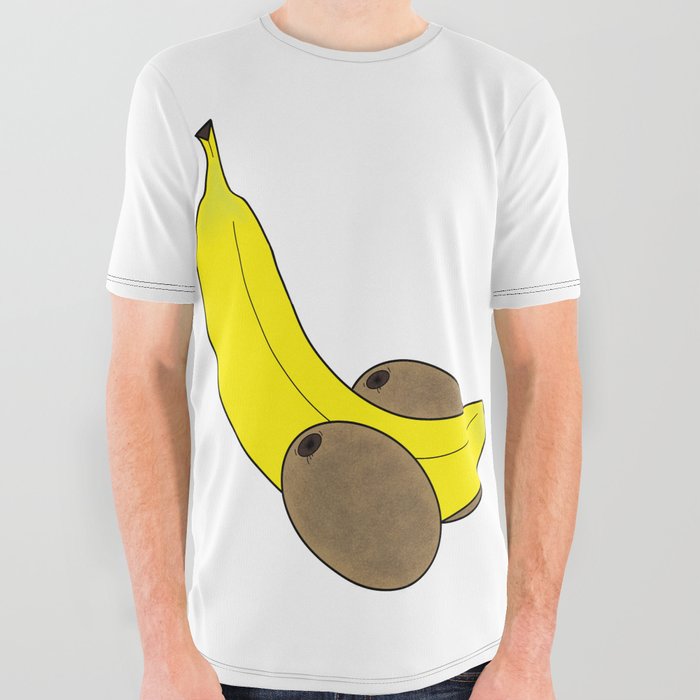 Banana And Kiwis All Over Graphic Tee