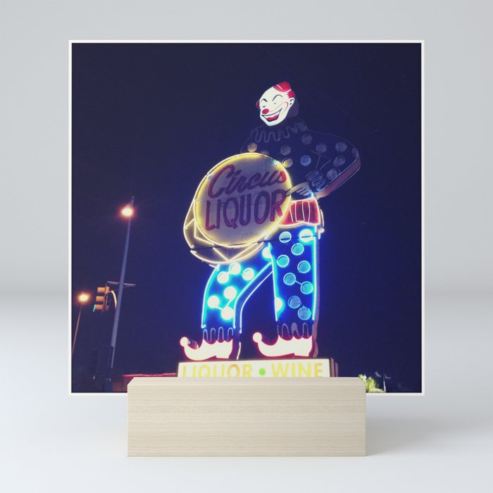 Circus Liquor Neon Sign Mini Art Print