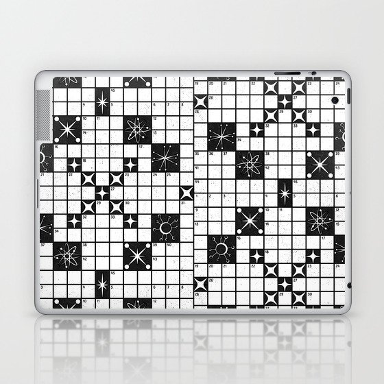 Mid century Crossword Puzzle Laptop & iPad Skin