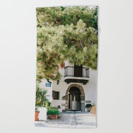 Greek Overgrown Town | Street Photography in the Mediterranean Island of Naxos | Travel & Culture  Beach Towel