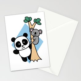 Koala and Panda Stationery Cards