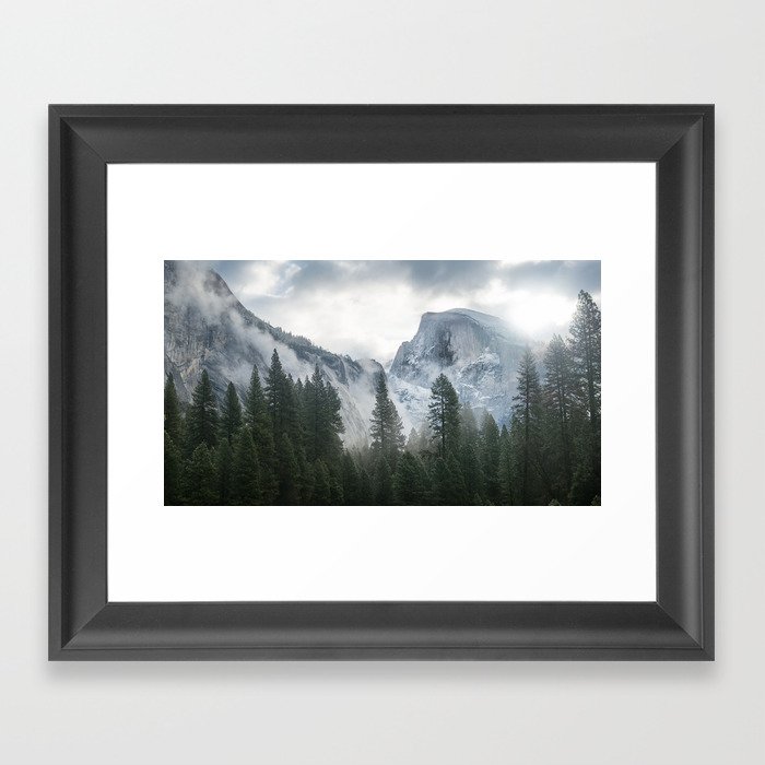 Majestic Mountain Framed Art Print by Black Winter Society6